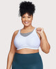No-Bounce Camisole Elite Sport-BH Weiß/Grau