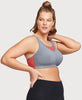 No-Bounce Camisole Elite Sports Bra Gray/Coral