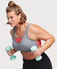 No-Bounce Camisole Elite Sports Bra Gray/Coral